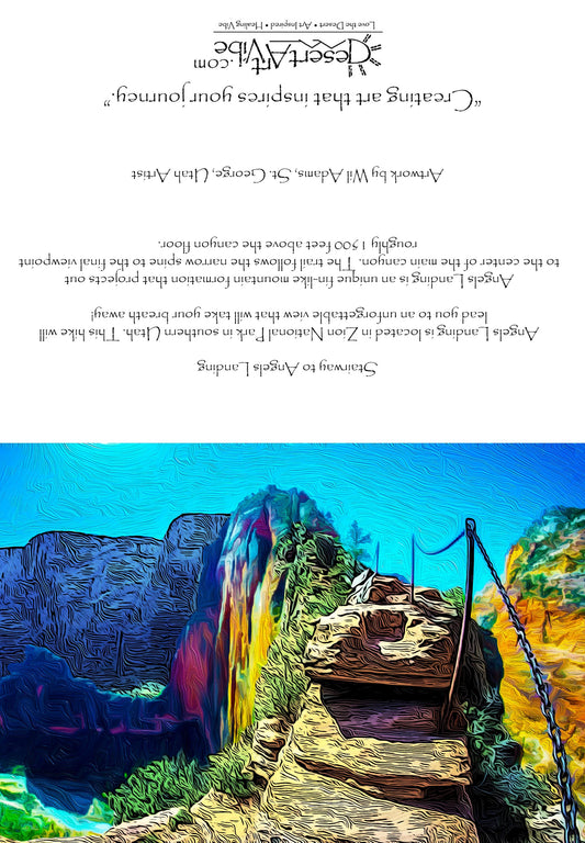 Angels Landing, Zion – Chain View of Utah’s Iconic Trail Photography Print