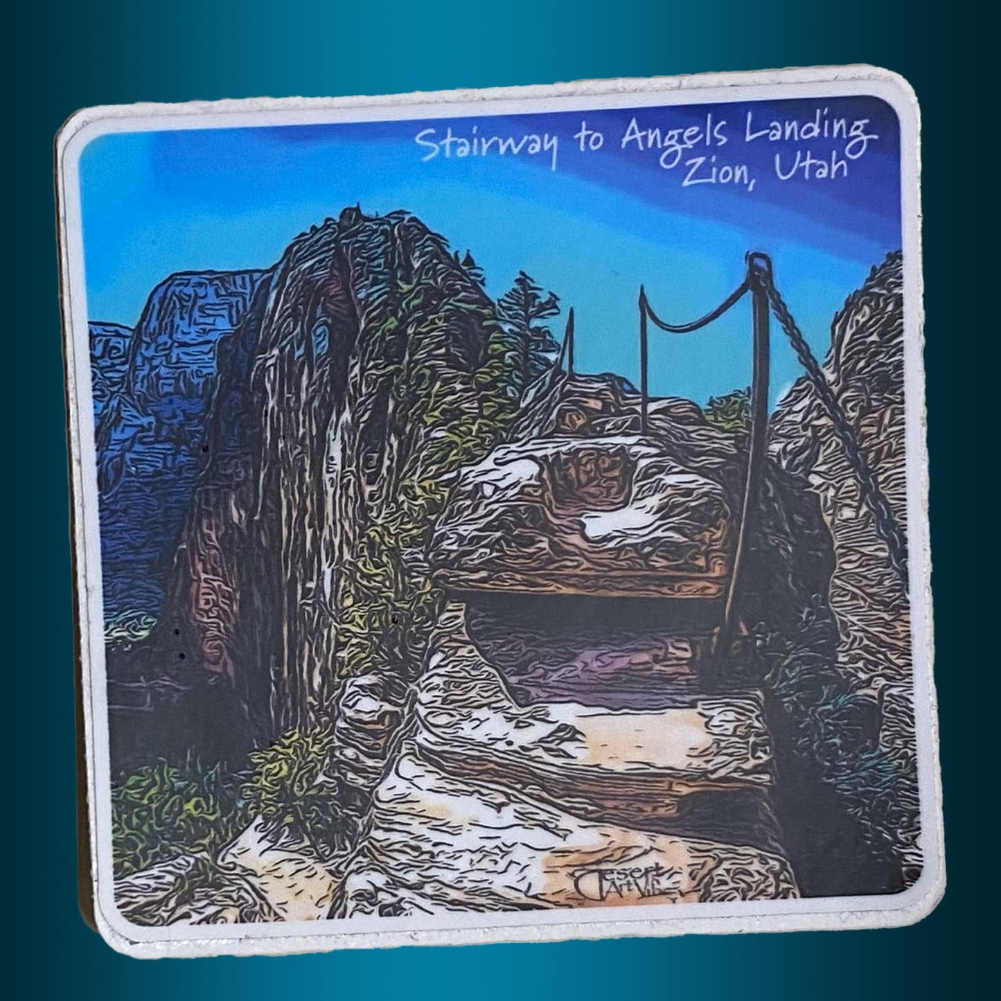 Stairway to Angels Landing, Matte Vinyl Sticker