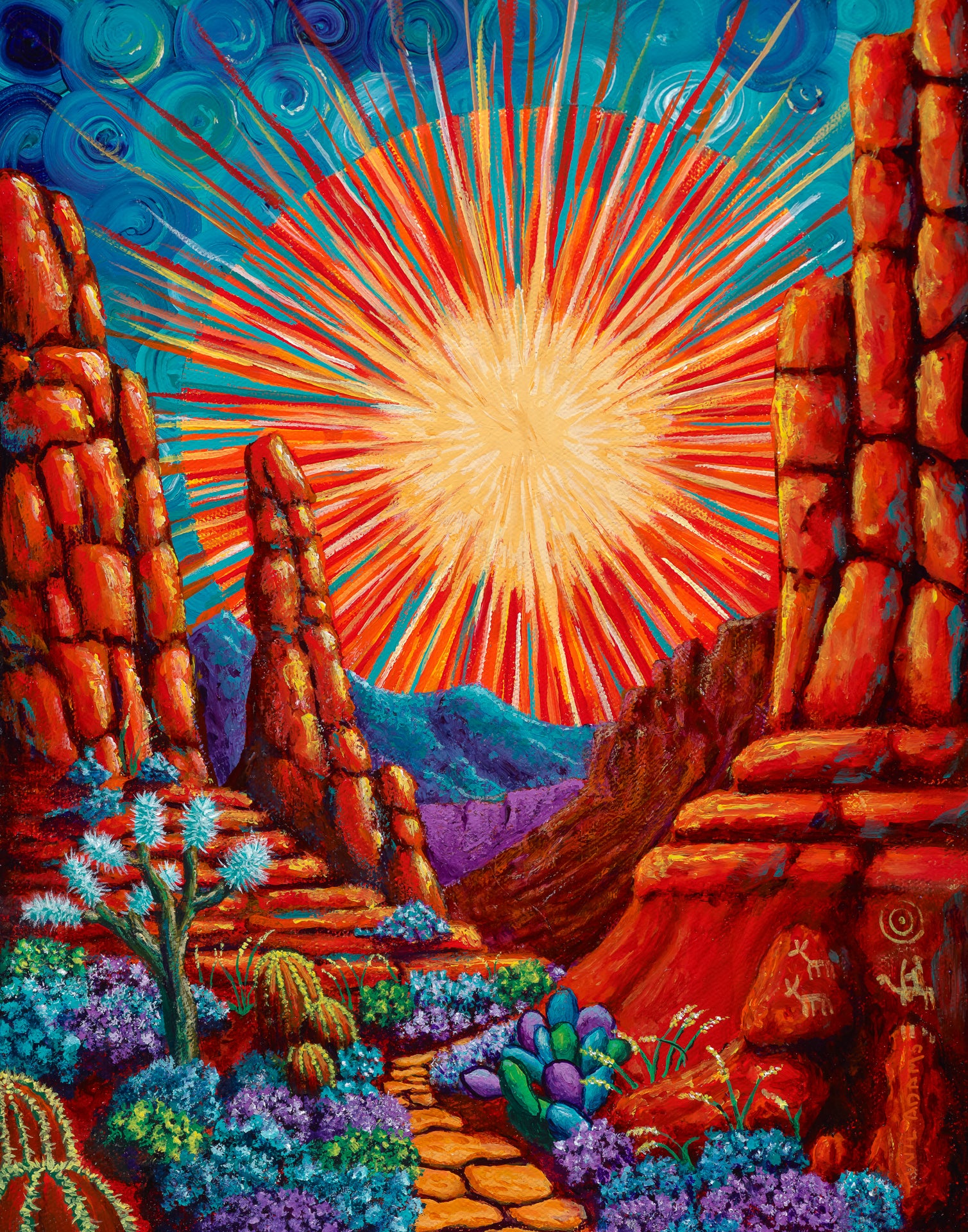 First Light Print – Delightful Desert Sunrise Art