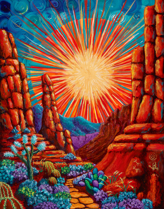 First Light Print – Delightful Desert Sunrise Art