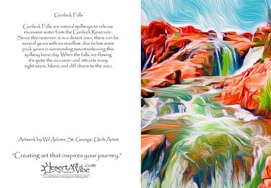 Gunlock Falls – Southwest Desert Waterfall Print