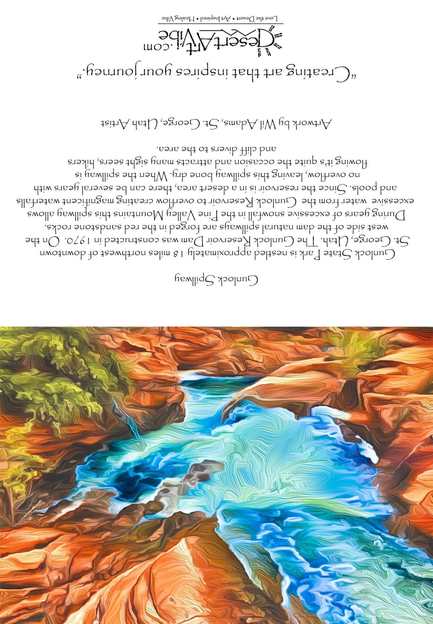 Gunlock Spillway – Southern Utah Spillway Photography Print