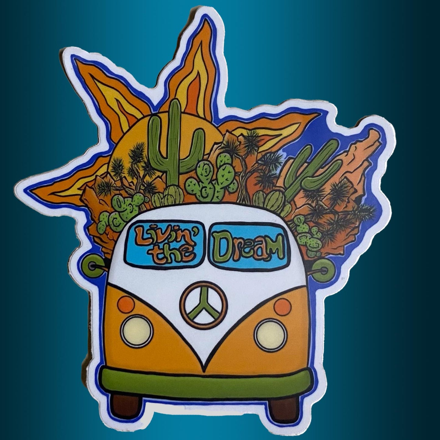 VW Bus, Matte Vinyl Sticker