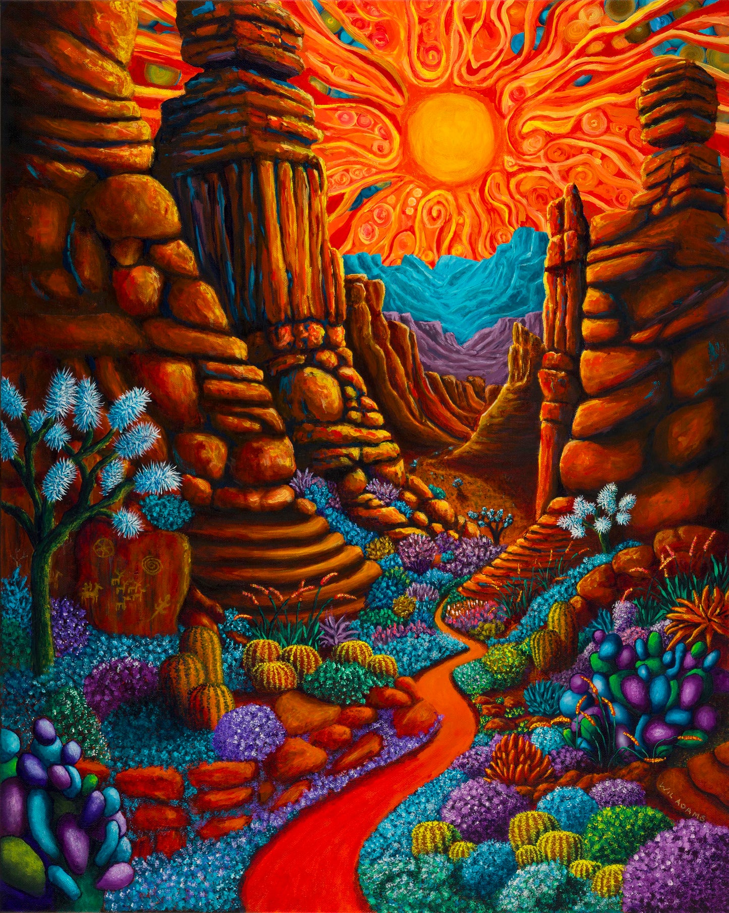 Majestic Trail Print – Colorful Desert Landscape