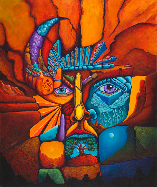 Old Soul Print – Pareidolia, Cubist Wall Art