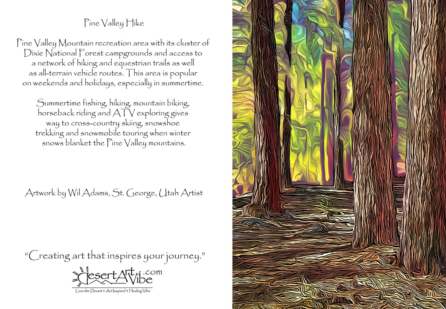 Pine Valley Hike – Scenic Utah Pine Forest Photography Print