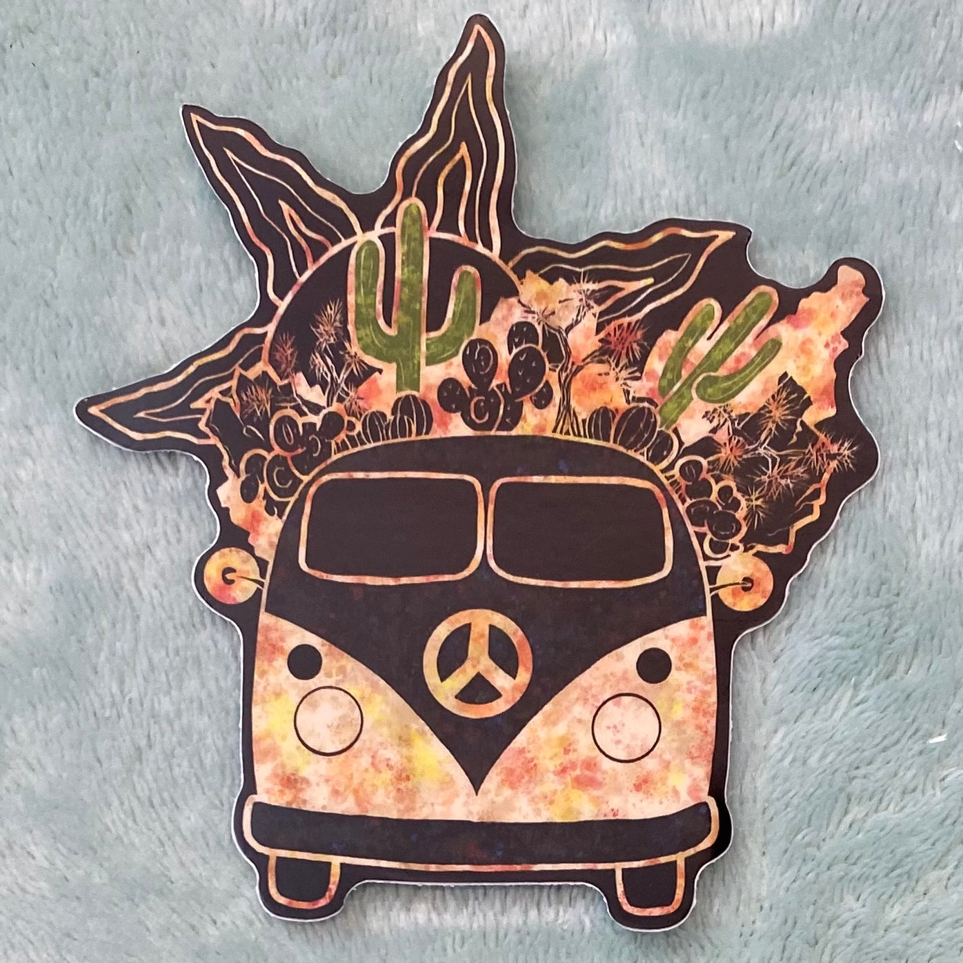 VW Bus, Matte Vinyl Sticker