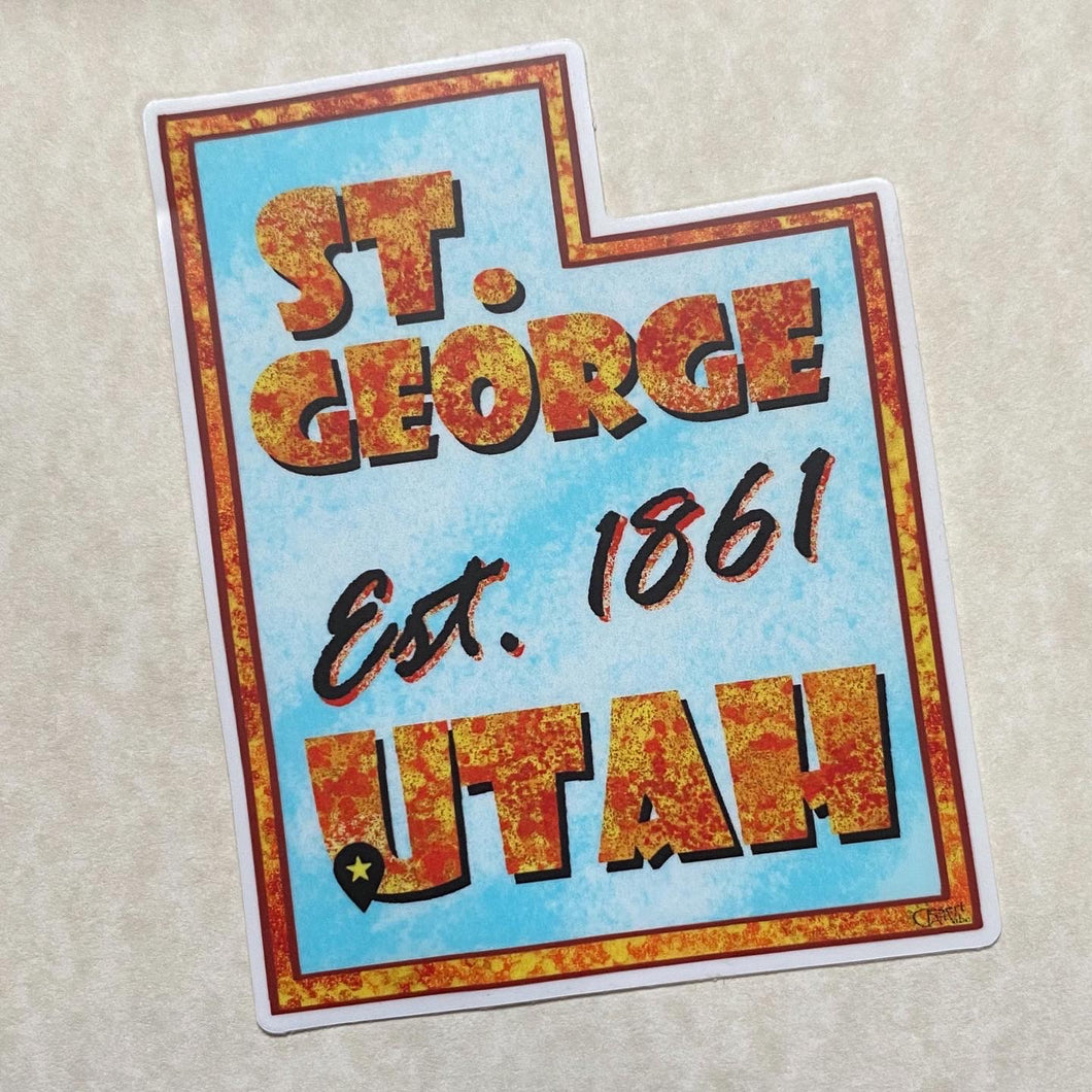 St. George Shaping Utah, Matte Vinyl Sticker