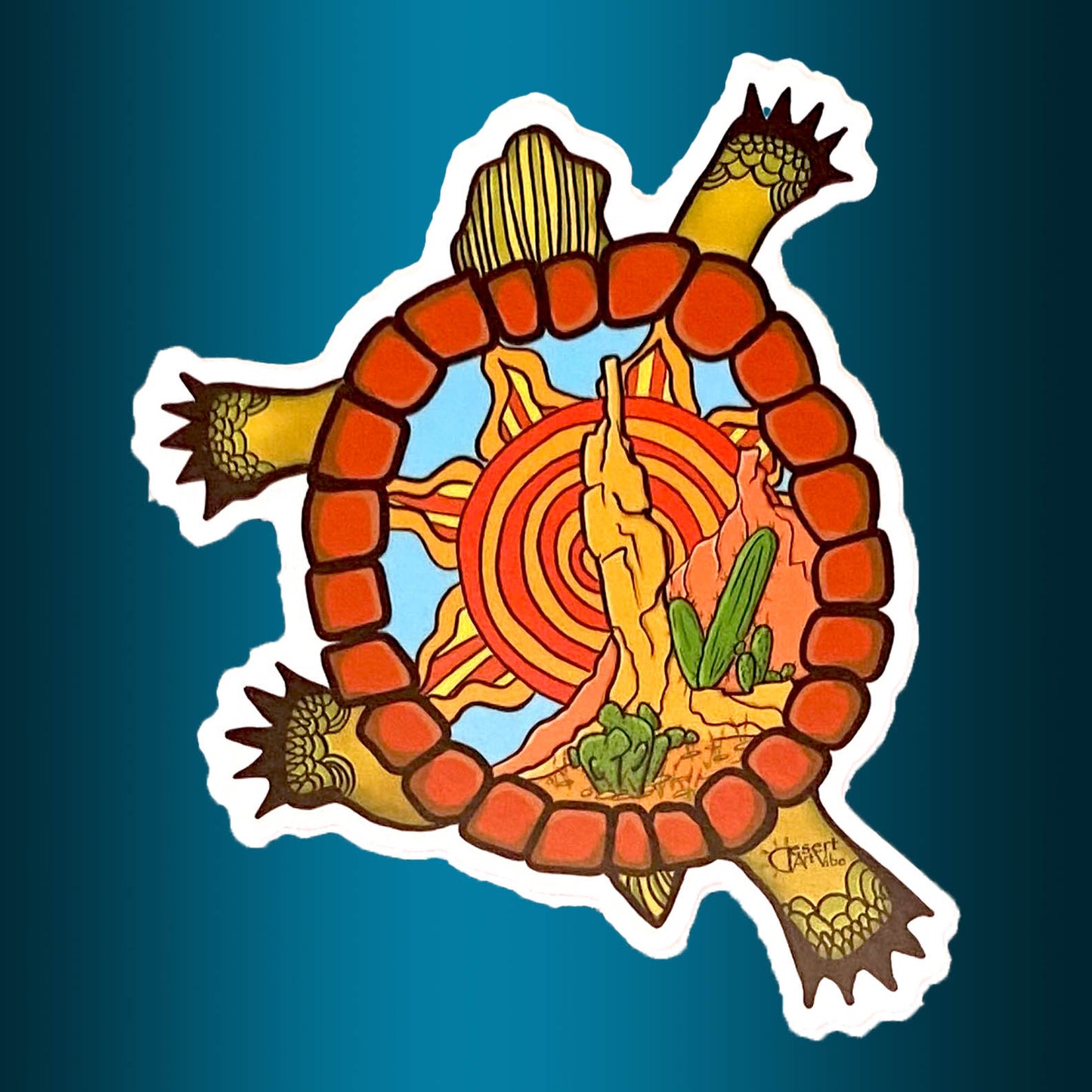 Desert Tortoise Series, Matte Vinyl Sticker