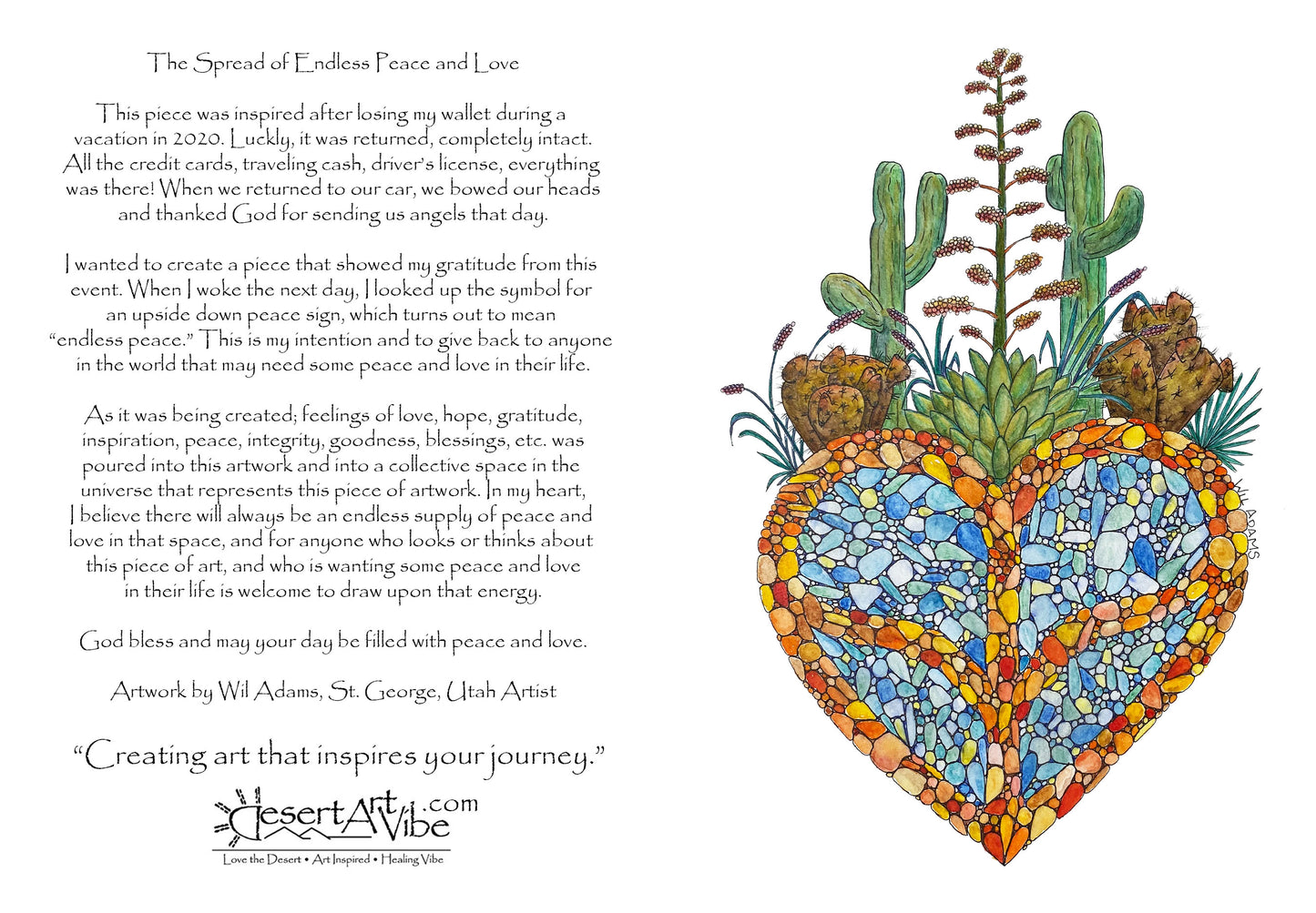 The Spread of Endless Peace and Love Print - Desert Life Series