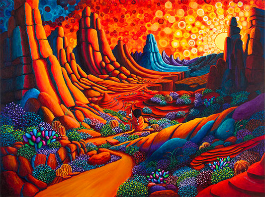 Fine art print Morning’s Miracle by Wil Adams—sunrise painting symbolizing renewal and quiet strength.