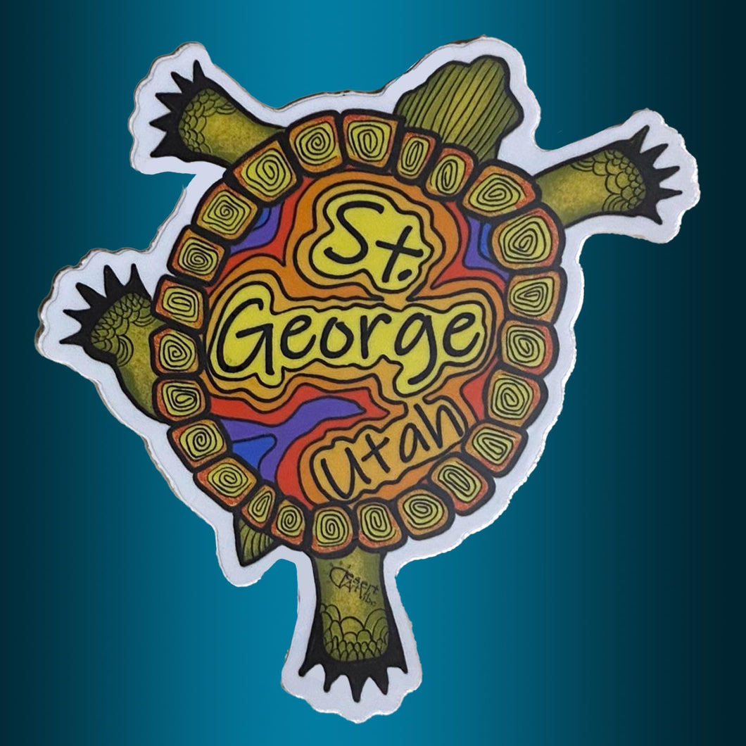 Topography Tortoise St George, Matte Vinyl Sticker