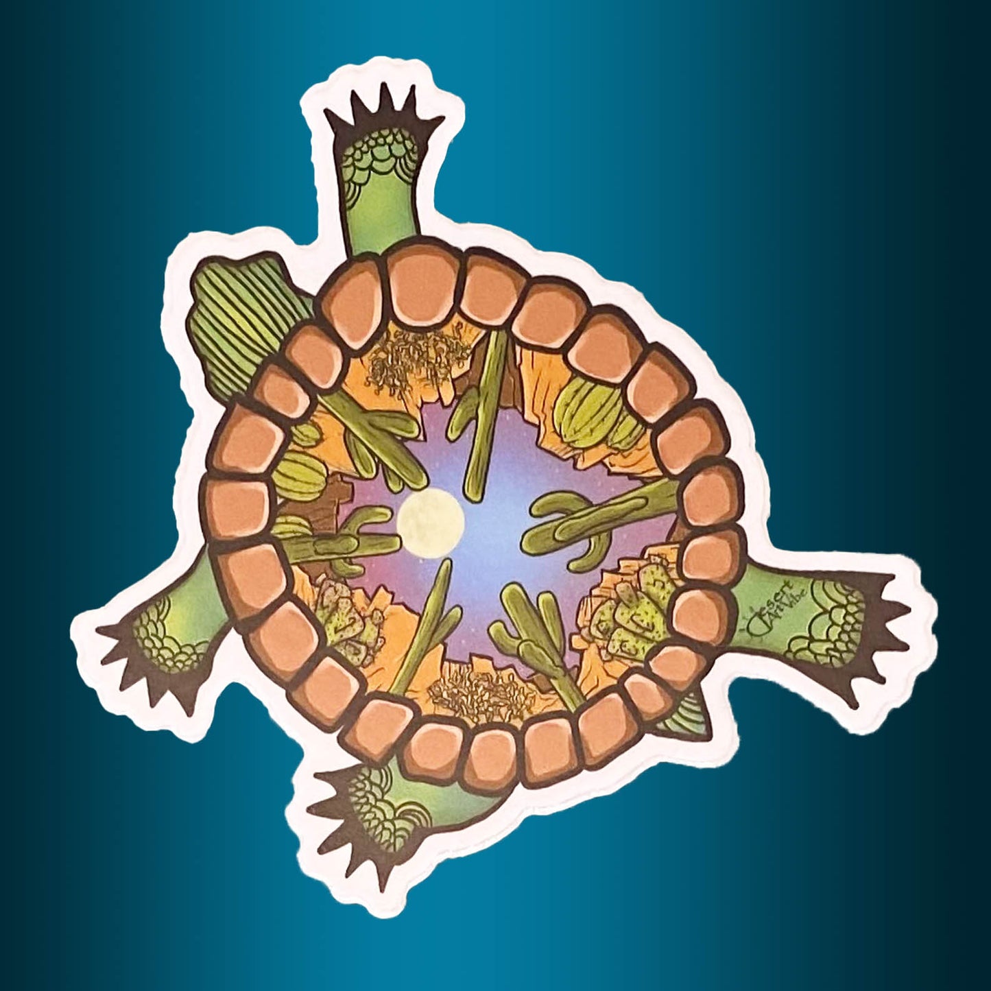 Desert Tortoise Series, Matte Vinyl Sticker