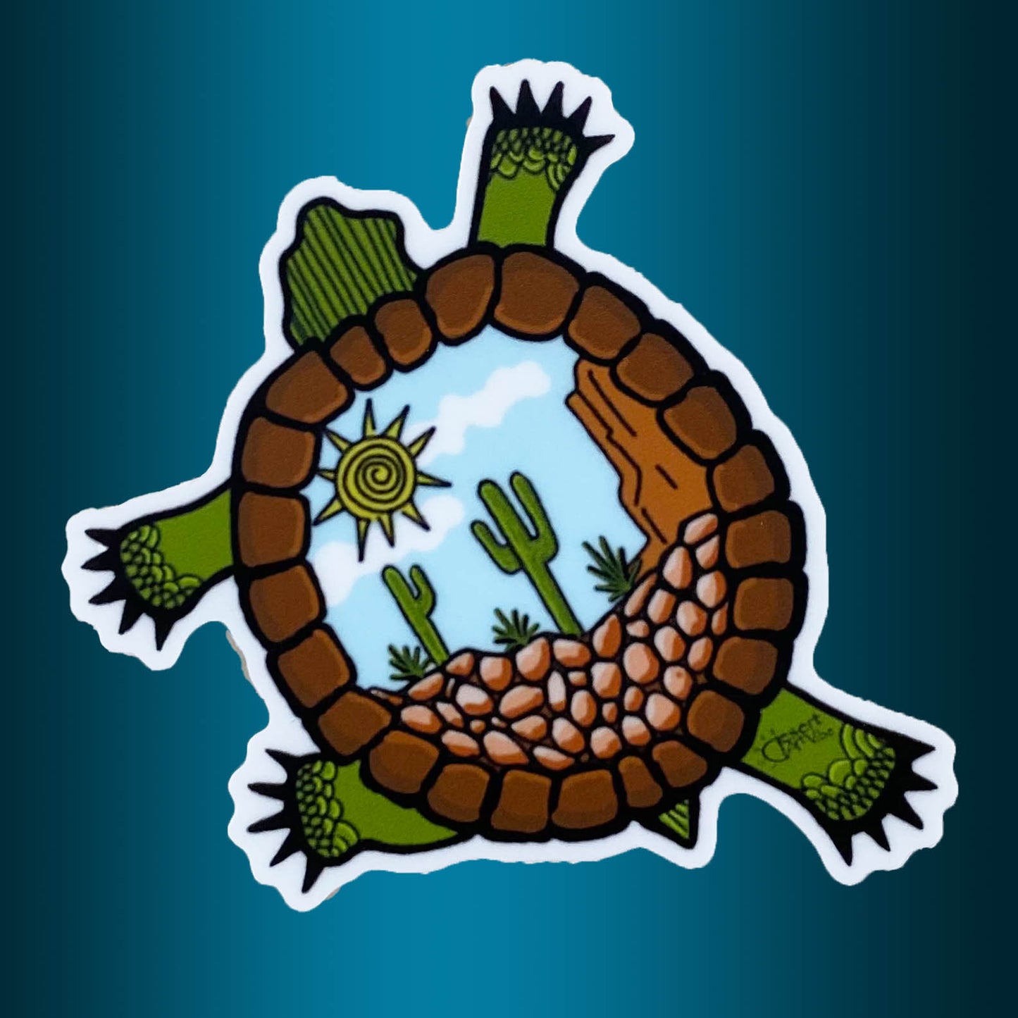 Desert Tortoise Series, Matte Vinyl Sticker