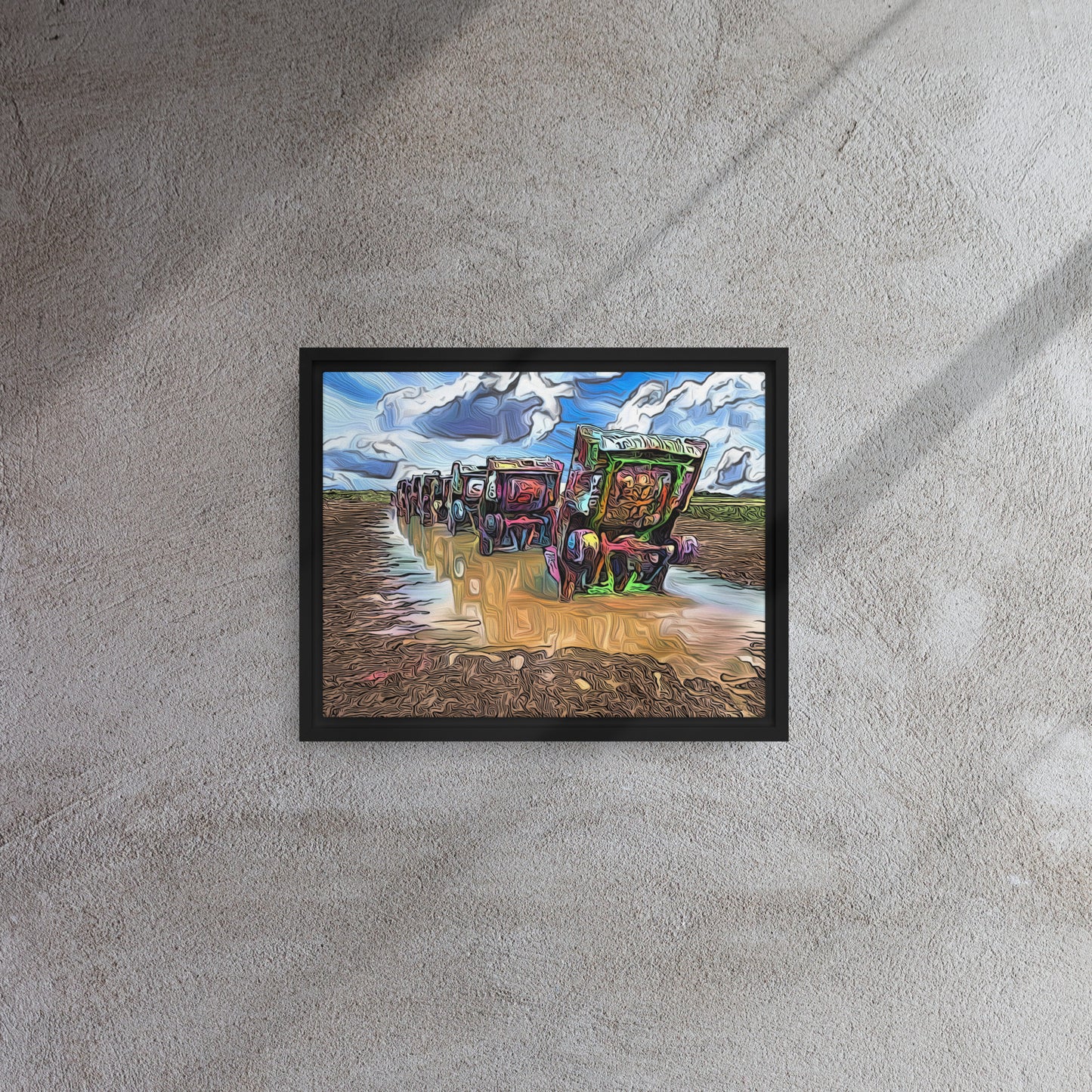 Caddy Row - Framed Canvas Print