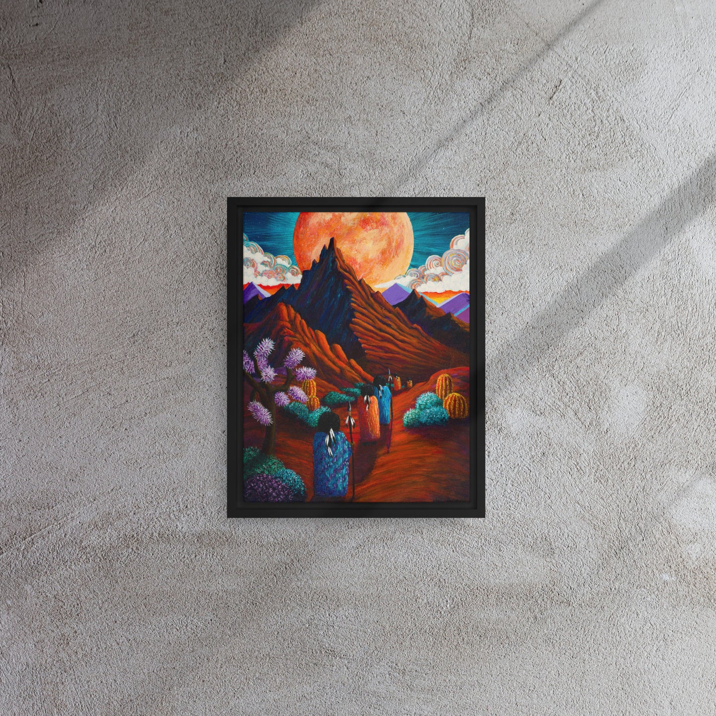 Sacred Journey, Desert Vibe Series - Framed Canvas Print