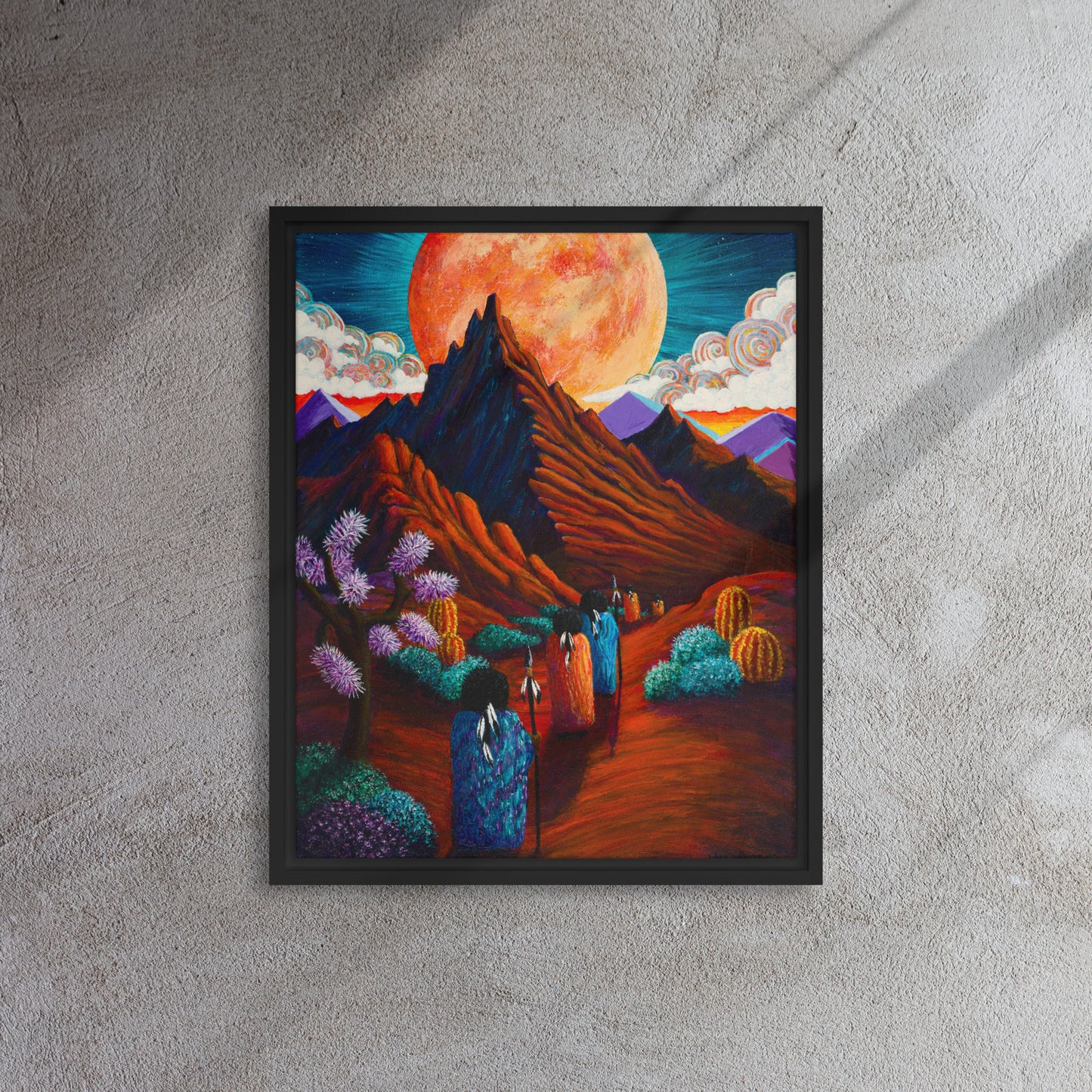 Sacred Journey, Desert Vibe Series - Framed Canvas Print