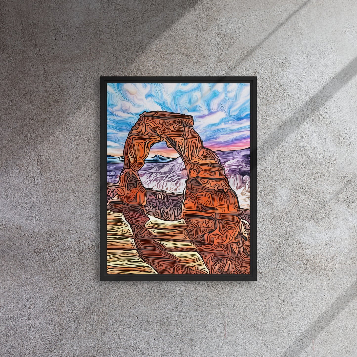 Delicate Arch - Framed Canvas Print