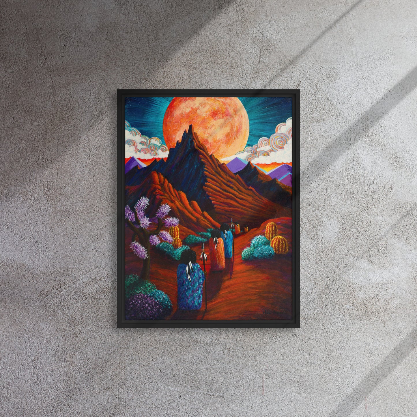 Sacred Journey, Desert Vibe Series - Framed Canvas Print