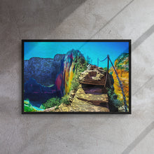 Load image into Gallery viewer, Stairway to Angels Landing, Zion, Utah - Framed Canvas Print
