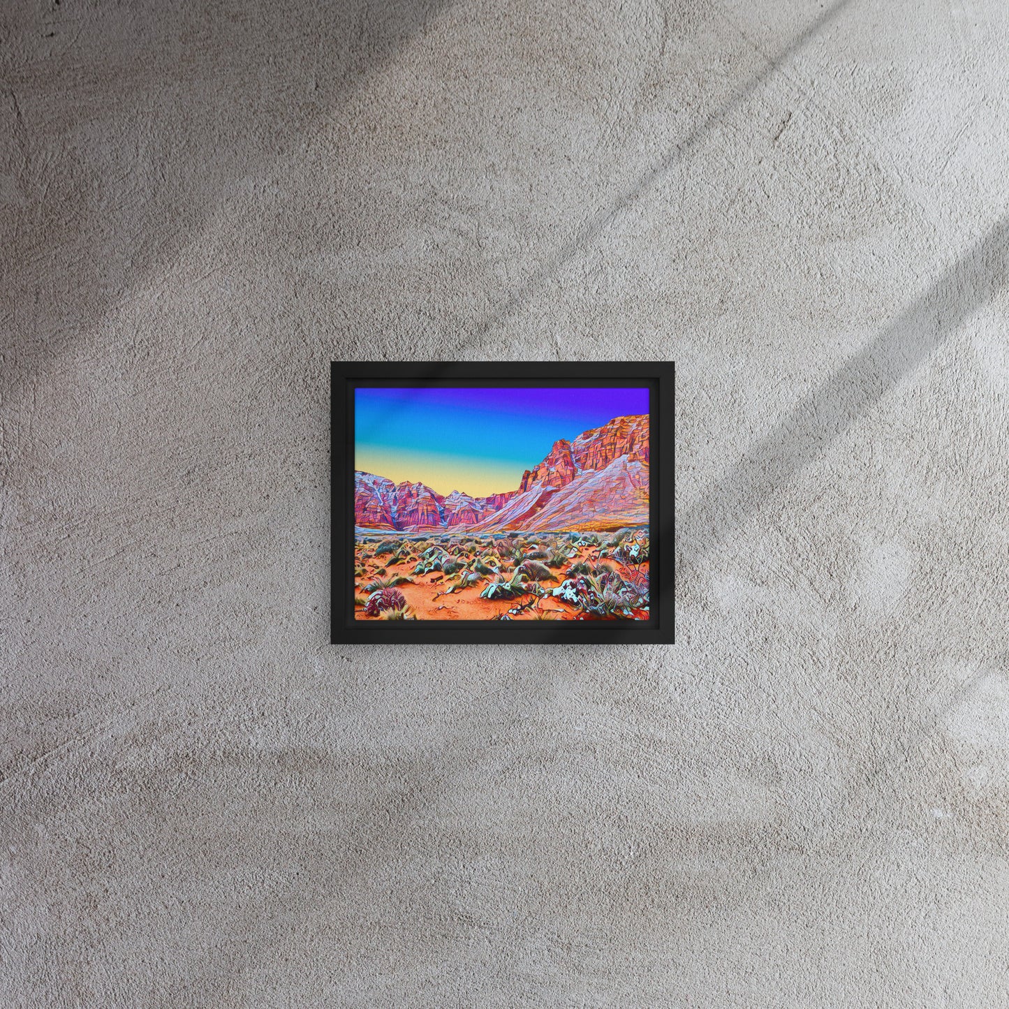 Christmas in Kayenta - Framed Canvas Print