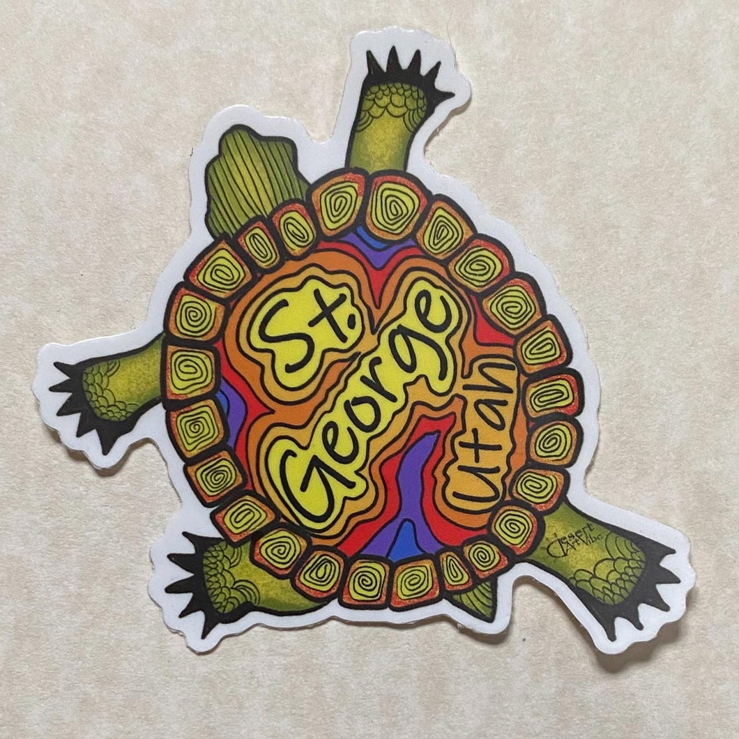 Topography Tortoise St George, Matte Vinyl Sticker